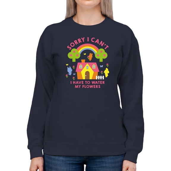Watering My Flowers Women Sweatshirt, Female 5X-Large
