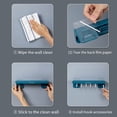 thumbnail image 3 of Xingzhi Wall Mounted Slicer Storage Holder Hotel Restaurant Multifunctional Shelf Punchless Kitchen Slicing Tool Rack Gray, 3 of 8