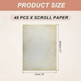 thumbnail image 2 of Uxcell 24 Packs Vintage Cotton Paper Printer Paper White Brown Gradient Classic Aged Paper for Letter Writing, 2 of 6