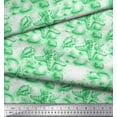 thumbnail image 1 of Soimoi Green Cotton Duck Fabric Shell & Starfish Ocean Print Fabric by Yard 42 Inch Wide, 1 of 3