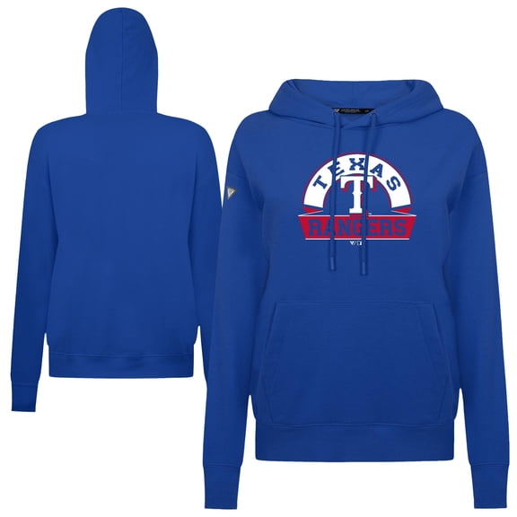 Women's Levelwear Royal Texas Rangers Adorn Banner Arch Hoodie