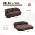 thumbnail image 2 of Timbernest 70" Convertible Sleeper Sofa, 2-in-1 Chenille Boneless Loveseat, Folding Floor Cloud Couch for Living Room Apartment, Brown, 2 of 7