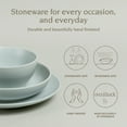 thumbnail image 2 of over&back Coupe Dinnerware Set - Stoneware Dishes - Comes with 4 Dinner Plates, 4 Cereal Bowls, and 4 Dinner Bowls - 12-Piece All-Occasion Place Settings - Semi-Matte Fog Blue, 2 of 7