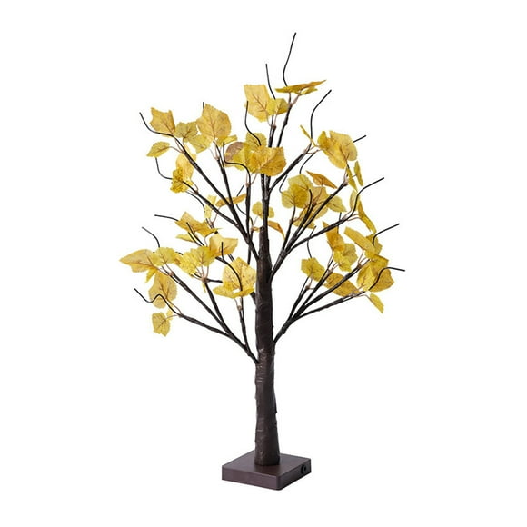 Yhmxh Thanksgiving Maple Tree Harvests Festival Tree Lights Led Yellow Maple Leaf Indoor Decoration Lights Party Event Holiday Ambience Decoration Scene Glowing Tree Trees Lights