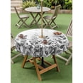 thumbnail image 4 of Outdoor Tablecloth with Umbrella Hole for Patio/Picnic/Party/Camping, Spring Gray Eucalyptus Waterproof Table Cloth Round Cover Washable, Summer Botanical Leaf Country (Dia 54"), 4 of 8
