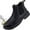 Black, variant on Ecetana Men's Work Boots Waterproof Wear-Resistant Steel Toe Safety Protective Shoes
