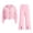 Pink#girls sets, variant on FAVIPT Girls Tracksuit Set Cable Knit Full Zip Hoodie Jacket and Flared Split Pants Casual Cute 2 Piece Fall Winter Lounge Sets Beige,5 Years