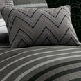 thumbnail image 3 of 10 Piece Queen Polyester Comforter Set with Striped Details, Black and Gray- Saltoro Sherpi, 3 of 6