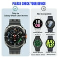thumbnail image 2 of ASTRAEA for Samsung Galaxy Watch Ultra (2025) 47mm Screen Protector Case, Hard PC Case with Screen Protector Tempered Glass for Galaxy Watch 7 Ultra, Transparent, 2 of 9