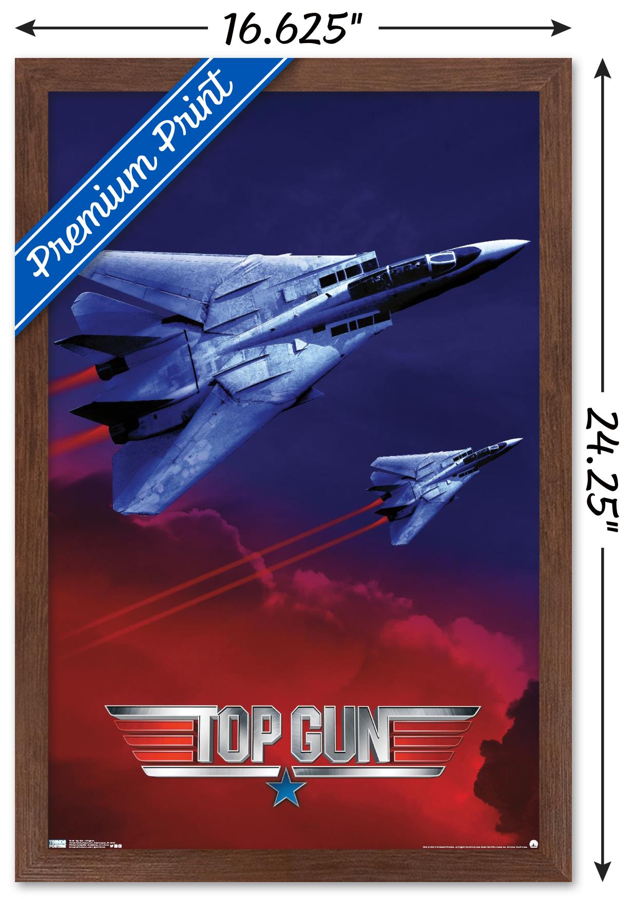 Top Gun - Wingman Wall Poster, 14.725" x 22.375", Framed