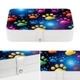 thumbnail image 4 of Dog Paw Print Portable PU Leather Travel Organizer Box with Removable Compartment and Necklace Holder, 4 of 6