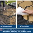 thumbnail image 7 of Hasoo 9' x 18' Black/Brown Outdoor Rug for Patio Decor Waterproof Plastic Straw Modern Geometric Carpet PP Tube Woven Portable Camping Mat for Picnic Balcony, 7 of 7
