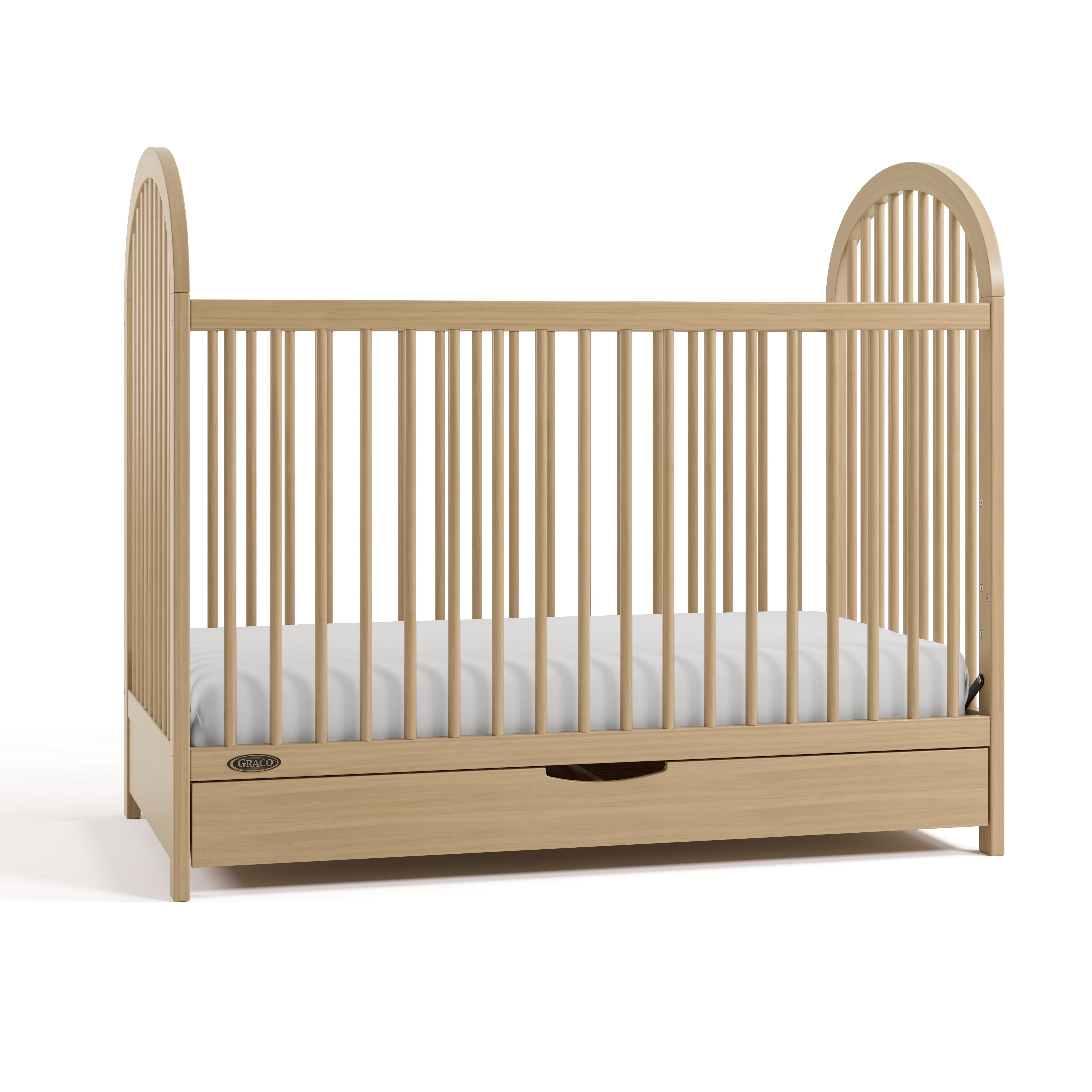 Graco Olivia 3-In-1 Convertible Baby Crib with Drawer, Driftwood