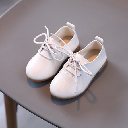 

2024 New Autumn Low-top Shoes for Boys and Girls Shoes New British Style Lace-up Shoes Baby Black Shoes