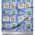 thumbnail image 1 of Soimoi Blue polyester Crepe Fabric Motivational Quotes Text Print Fabric by Yard 42 Inch Wide, 1 of 5
