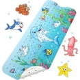 thumbnail image 2 of Kids Bath Mat for Tub, 40"x 16" Bathtub Mat Non Slip, Cartoon Bath Tub Shower Mat Anti Slip with Drain Holes and Suction Cups Machine Washable, 2 of 7