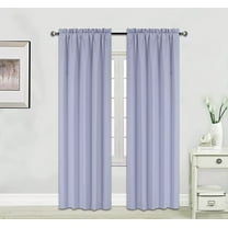 Kashi Home Blackout Curtain Panel Rod Pocket, Soft Thermal Insulated Room Darkening Window Drape, 54 x 90 Inch, Tessa Single Panel (Silver)