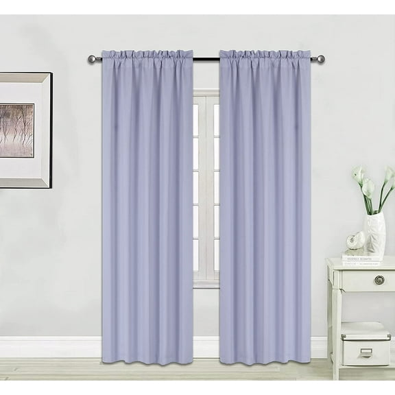 Kashi Home Blackout Curtain Panel Rod Pocket, Soft Thermal Insulated Room Darkening Window Drape, 54 x 90 Inch, Tessa Single Panel (Silver)