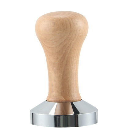 

Wooden Handle Coffee Powder Stuffer Stainless Steel Die Casting Plane Base Home