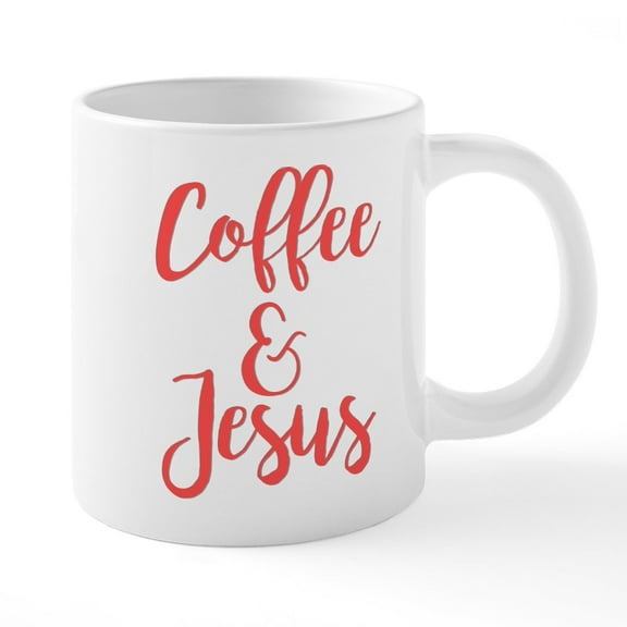 CafePress - Coffee And Jesus - 20 Oz White Ceramic Mega Mug