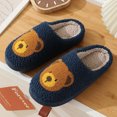 thumbnail image 2 of Anuirheih Slip on Sandals Women,Womens Mens Fall Winter Plush Warm Slippers Cute Home Cotton Slipper(Blue), 2 of 3