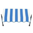 thumbnail image 3 of Awntech 3.38 Ft New Orleans Fixed Awning Canopy with Spear Arms (40.5in x 24in x 16in), Bright Blue/White Stripe, 3 of 3