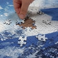 thumbnail image 5 of Ambesonne Winter Jigsaw Puzzle, Sunrise at Mountain, Heirloom-Quality Fun Activity for Family Durable Cardboard, 1000 pcs, White Blue, 5 of 6