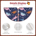 thumbnail image 5 of Balery Dinosaur Printed Christmas Tree Skirt , Merry Christmas Party Christmas Tree Decoration,Adjustable Tree Skirt-48", 5 of 8