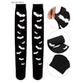 thumbnail image 3 of BadPiggies Halloween Thigh High Long Stockings Spider Pumpkin Bat Bone Over Knee Socks for Cosplay Party, 3 of 9