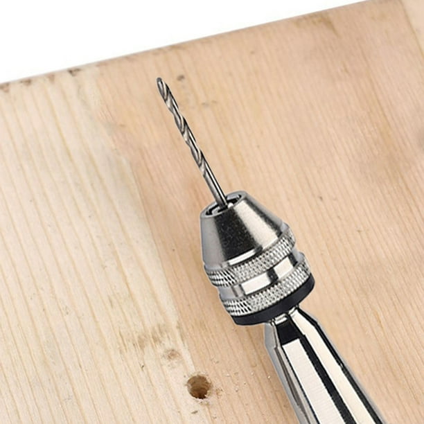 Kqegk Mini Micro Aluminum Hand Drill With Keyless Chuck +10 Twist Drills Rotary Tools