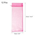 thumbnail image 2 of Organza Wine Bags, 12Pack 14.5 x 5.5 In Rose Red Sheer Mesh Wine Wrapping Bags With Drawstring Display Pouches, 2 of 6