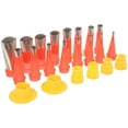 thumbnail image 2 of SHISUYAN Kit de Finition de Calfeutrage 22 Pcs Inclut 16 Pcs Applicateurs de Buse de Calfeutrage Réutilisables en Acier Inoxydable avec 6 Bases de Connexion Remplacement pour Salle de Bain Évier de Cuisine Joint en Brique, 2 of 8