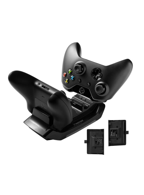 Insten Xbox One Controller Charging Station Stand with 2 Rechargeable Battery Pack Charger Dock and USB Cable for Xbox One / Xbox One S / One Elite / Xbox One X