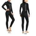 thumbnail image 3 of Greeniant Traje de buceo de 3 mm Cierre de cremallera Trajes de baño amigables con la piel Fuerte protector solar Fácil de usar Reduce la Deportes acuáticos Mujer Negro M, 3 of 6
