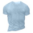 thumbnail image 5 of Men's T-shirt Graphic Text 3D Printing Street Casual Short Sleeve Button Down Printed Clothing Basic 3XL, 5 of 5