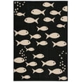 thumbnail image 2 of SAFAVIEH Courtyard Trena Fishes Indoor/Outdoor Area Rug, Black/Beige, 4' x 5'7", 2 of 6