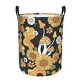 thumbnail image 1 of Balery Mushrooms Honeycomb Cesta de ropa redonda con asas, impermeable, independiente, para ropa, juguetes, dormitorio y familia-Medium, 1 of 6
