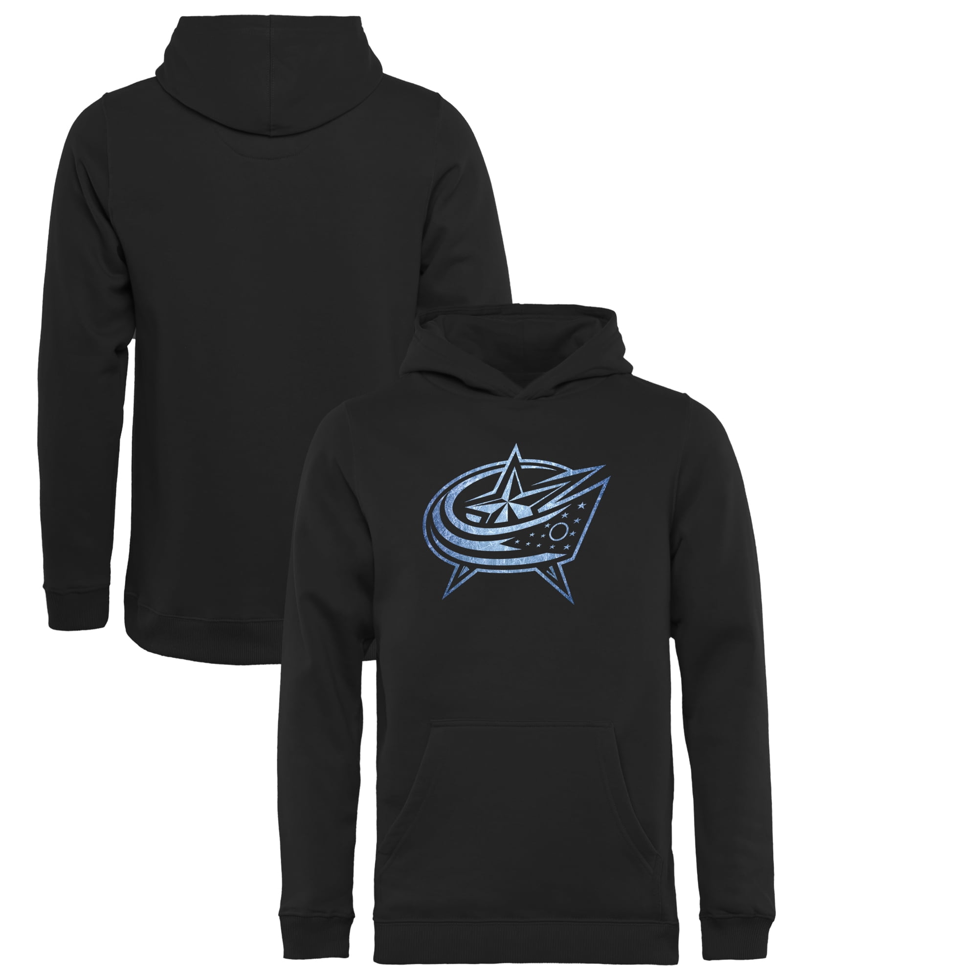 Columbus Blue Jackets Youth Pond Hockey Pullover Hoodie Black by Football Fanatics/Ruppshirts
