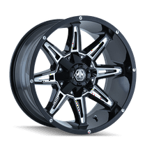 Mayhem Rampage-8090 17X9 5X114.3/5X127 18Et 87Cb Black W/Milled Spokes