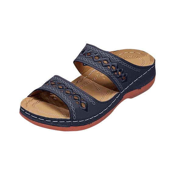 Kinrui Women's Platform Sandals Women's Fashionable Casual Comfortable And Versatile Spring And Summer New Large-Size Wedge-Heeled Sandals