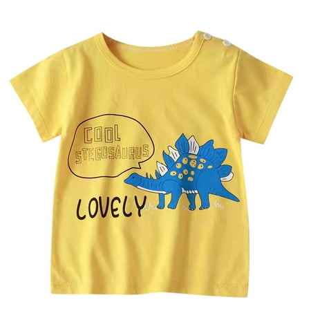

Qufokar Top Boys Tall Undershirts Children Kids Toddler Baby Boys Girls Cute Cartoon Animals Short Sleeve Blouse Top T Shirt Outfits Clothes
