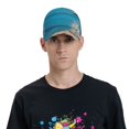 thumbnail image 4 of Pofeuu Shells and Starfish Print Adult Adjustable Embroidered Graphic Baseball Hat for Men and Women, 4 of 6