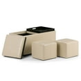 thumbnail image 3 of Pouf de rangement rectangulaire Franklin de pièces de WyndenHall, 3 of 7