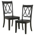 thumbnail image 1 of Lexicon Janina Contemporary Wood Dining Room Side Chair, Brown (Set of 2), 1 of 4