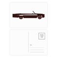 thumbnail image 1 of Black Geometric Classic Cars Outline Postcard Set Birthday Mailing Thanks Greeting Card, 1 of 3