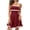 Red, variant on Qiopertar Women's Solid Color V-Neck Suspender Dress Elegant Waist Cinching Casual Summer Sleeveless Party Cocktail Club Night Out Dancing Wedding Guest A-Line, Pink M