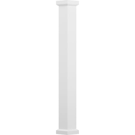8  x 10  Endura-Aluminum Empire Style Column  Square Shaft (Load-Bearing 20 000 lbs)  Non-Tapered  Primed  Ready For Paint w/ Capital & Base