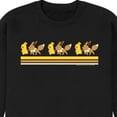 thumbnail image 3 of Pokémon - Pikachu Eevee Retro - Men's Crew Neck Fleece Pullover, 3 of 5