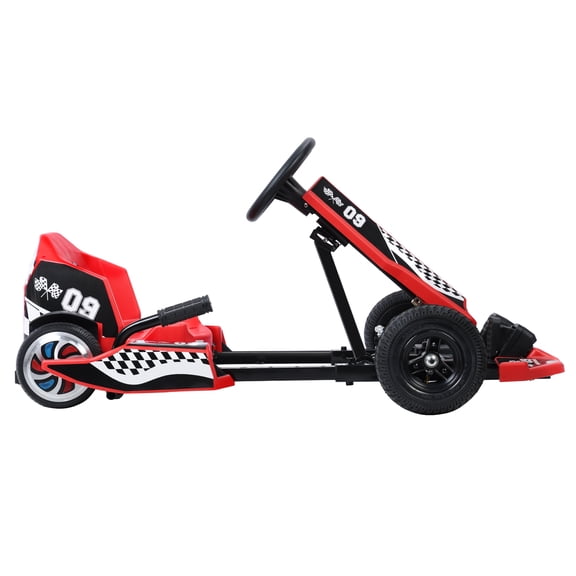Anvazise Go Kart, 36V Electric Go Kart for Kids, 16 MPH Drift Kart with 350W Motor, Drift/Sport Mode, Length Adjustment