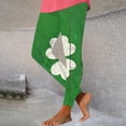 thumbnail image 3 of QATAINLAV St Patricks Day Leggings for Women Casual High Waisted Tummy Control Yoga Pants Fashion Shamrock Clover Print Stretchy Workout Leggings Green XXL, 3 of 5
